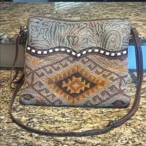 Western Patterned Myra Shoulder Bag